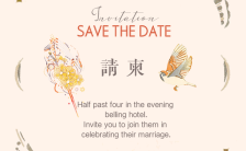现代中式日式和风复古手绘主题婚礼请柬邀请函H5模板缩略图