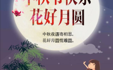 卡通创意中秋节快乐祝福贺卡H5模板缩略图