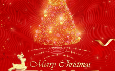 高端大气经典圣诞树圣诞节日快乐祝福贺卡H5模板缩略图