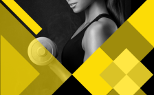 黄黑欧美风健身房健身俱乐部促销活动H5模板缩略图
