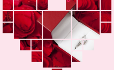 红色浪漫情人节浪漫爱心产品展示手机海报缩略图